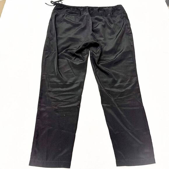 Hatch Black Pleated Detail Side String Pant Skinny Style Size Large - Picture 3 of 8